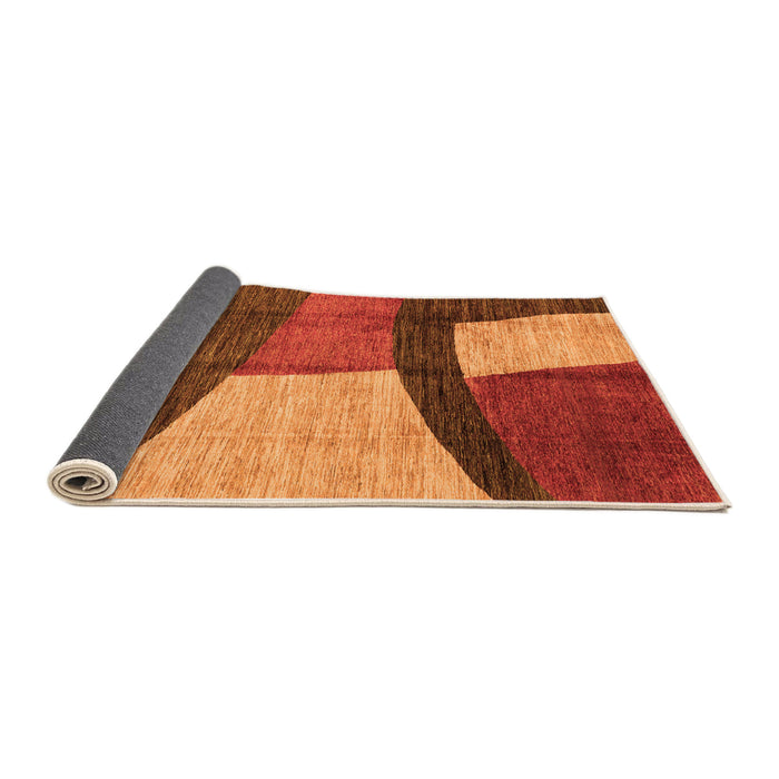 Sideview of Abstract Orange Modern Rug, abs3326org
