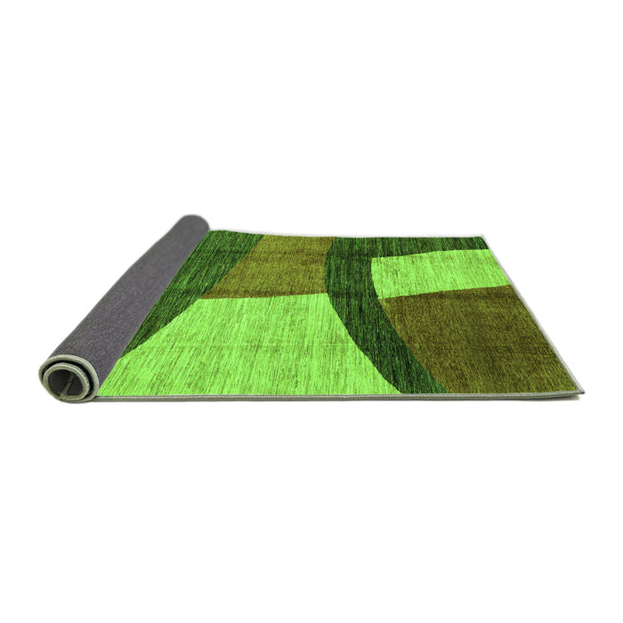 Sideview of Abstract Green Modern Rug, abs3326grn