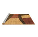 Sideview of Machine Washable Abstract Brown Modern Rug, wshabs3326brn