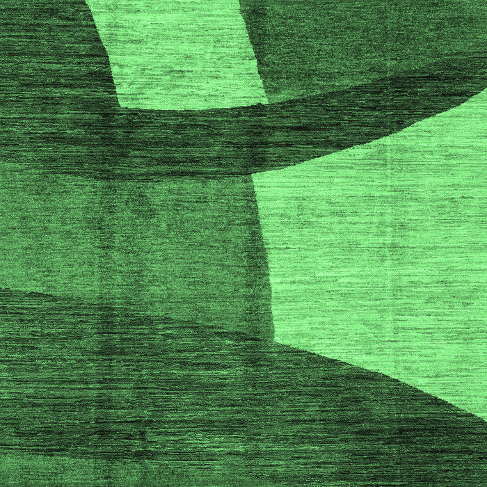 Abstract Emerald Green Modern Rug, abs3326emgrn