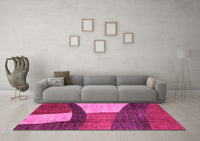 Machine Washable Abstract Pink Modern Rug, wshabs3326pnk