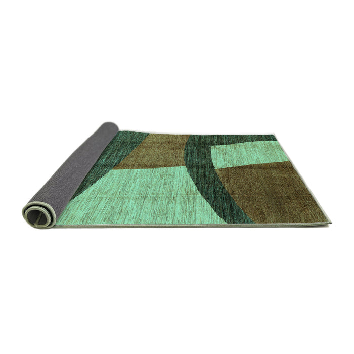 Sideview of Abstract Turquoise Modern Rug, abs3326turq