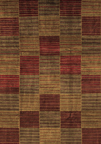 Checkered Brown Modern Rug, abs3327brn