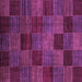 Square Checkered Purple Modern Rug, abs3327pur