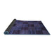 Sideview of Checkered Blue Modern Rug, abs3327blu