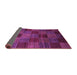 Sideview of Checkered Purple Modern Rug, abs3327pur