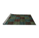 Sideview of Machine Washable Checkered Light Blue Modern Rug, wshabs3327lblu