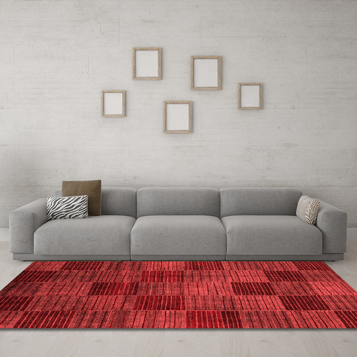 Modern Red Washable Rugs