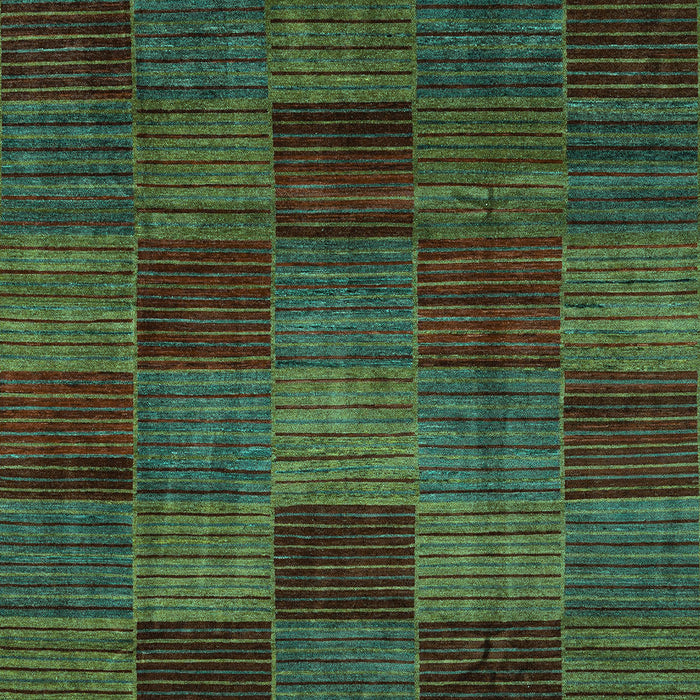 Machine Washable Checkered Turquoise Modern Area Rugs, wshabs3327turq