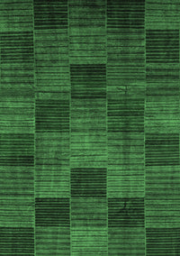 Checkered Emerald Green Modern Rug, abs3327emgrn