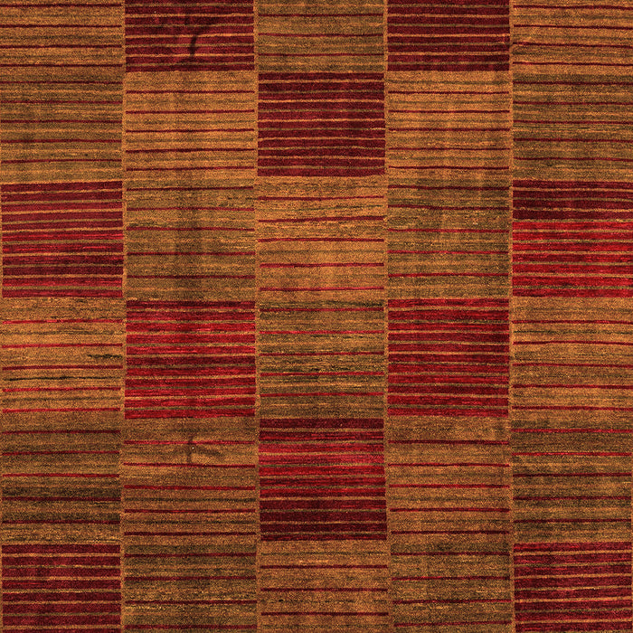 Machine Washable Checkered Orange Modern Area Rugs, wshabs3327org