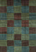 Checkered Light Blue Modern Rug, abs3327lblu