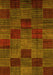 Checkered Yellow Modern Rug, abs3327yw