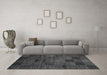 Machine Washable Checkered Gray Modern Rug in a Living Room,, wshabs3327gry
