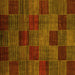 Square Checkered Yellow Modern Rug, abs3327yw