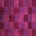 Square Checkered Pink Modern Rug, abs3327pnk