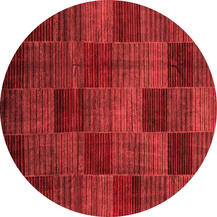 Machine Washable Checkered Red Modern Rug, wshabs3327red