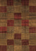 Machine Washable Checkered Brown Modern Rug, wshabs3327brn