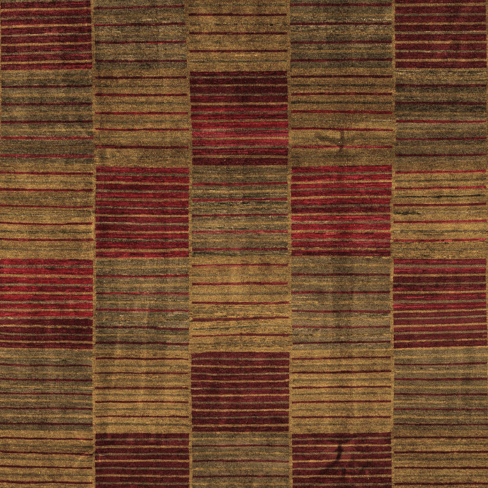Machine Washable Checkered Brown Modern Rug, wshabs3327brn