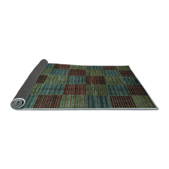 Sideview of Checkered Light Blue Modern Rug, abs3327lblu