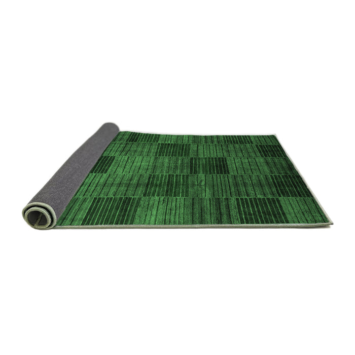 Sideview of Checkered Emerald Green Modern Rug, abs3327emgrn