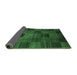 Sideview of Checkered Emerald Green Modern Rug, abs3327emgrn