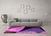 Machine Washable Oriental Purple Modern Rug, wshabs3328pur