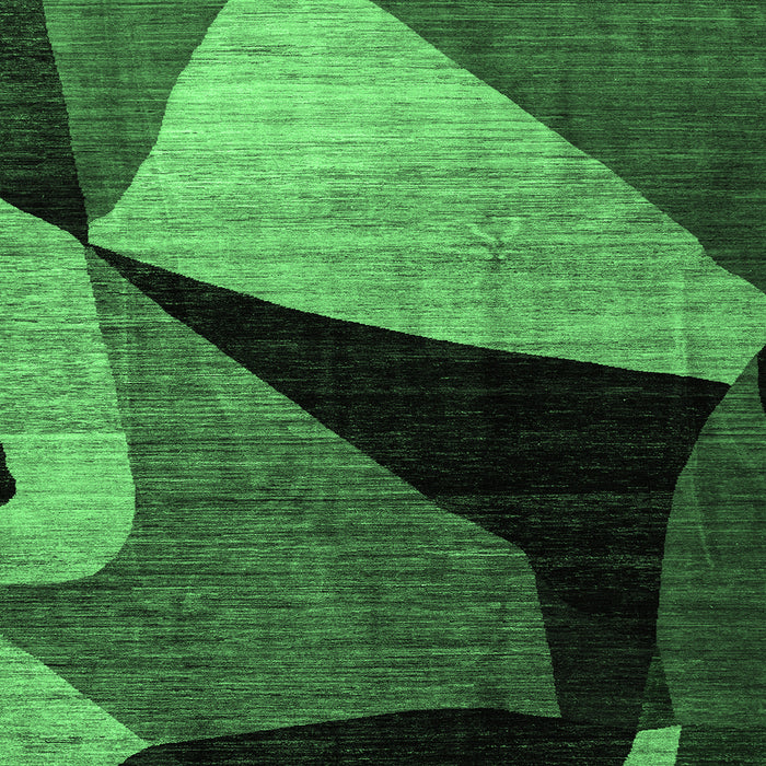 Square Oriental Emerald Green Modern Rug, abs3328emgrn