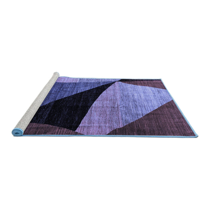 Sideview of Machine Washable Oriental Blue Modern Rug, wshabs3328blu