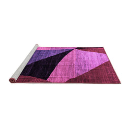 Sideview of Machine Washable Oriental Purple Modern Area Rugs, wshabs3328pur