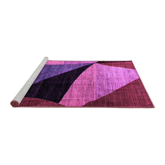 Sideview of Machine Washable Oriental Purple Modern Area Rugs, wshabs3328pur