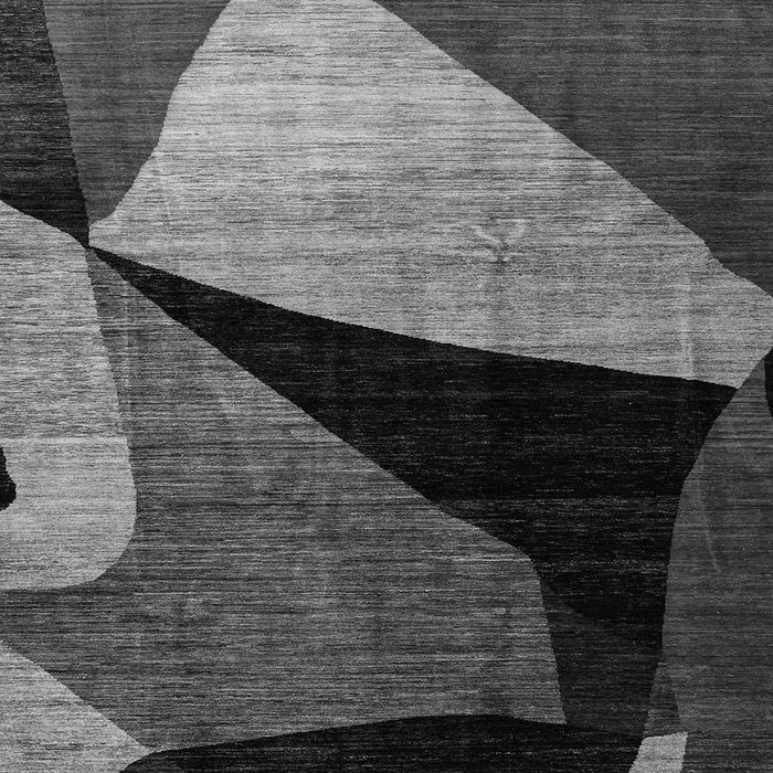 Square Machine Washable Oriental Gray Modern Rug, wshabs3328gry