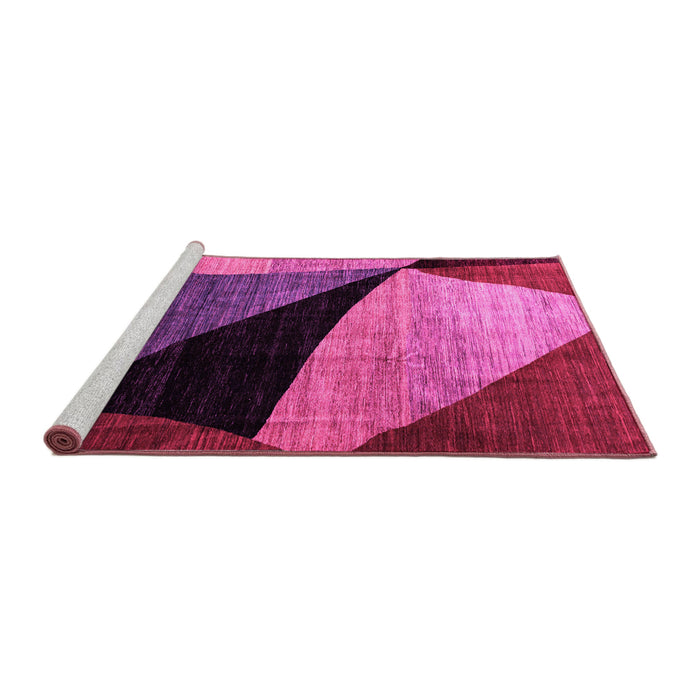 Sideview of Machine Washable Oriental Pink Modern Rug, wshabs3328pnk
