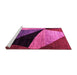 Sideview of Machine Washable Oriental Pink Modern Rug, wshabs3328pnk