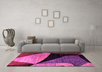 Machine Washable Oriental Pink Modern Rug, wshabs3328pnk