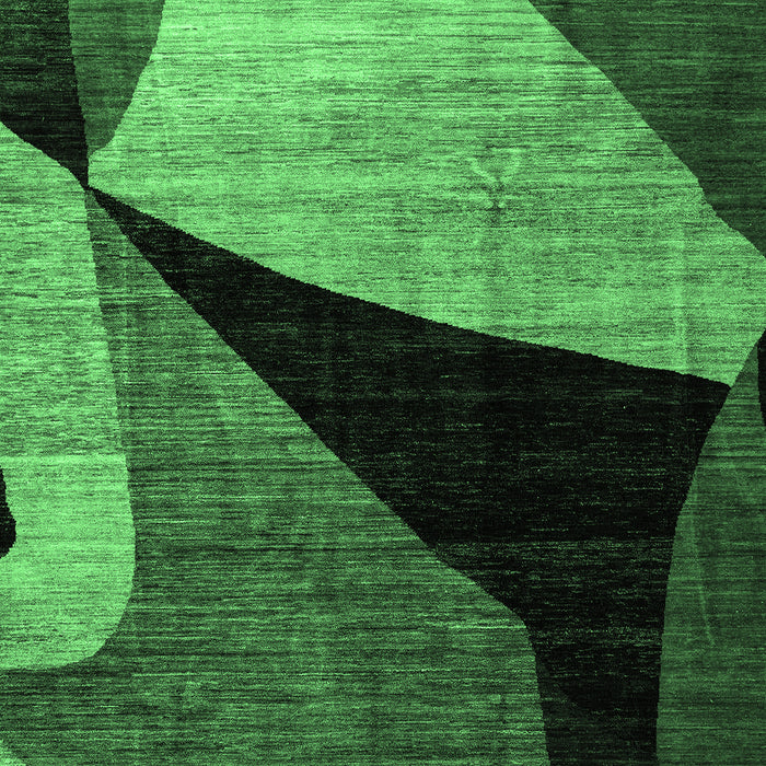 Machine Washable Oriental Emerald Green Modern Area Rugs, wshabs3328emgrn