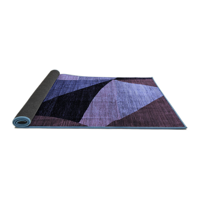 Sideview of Oriental Blue Modern Rug, abs3328blu