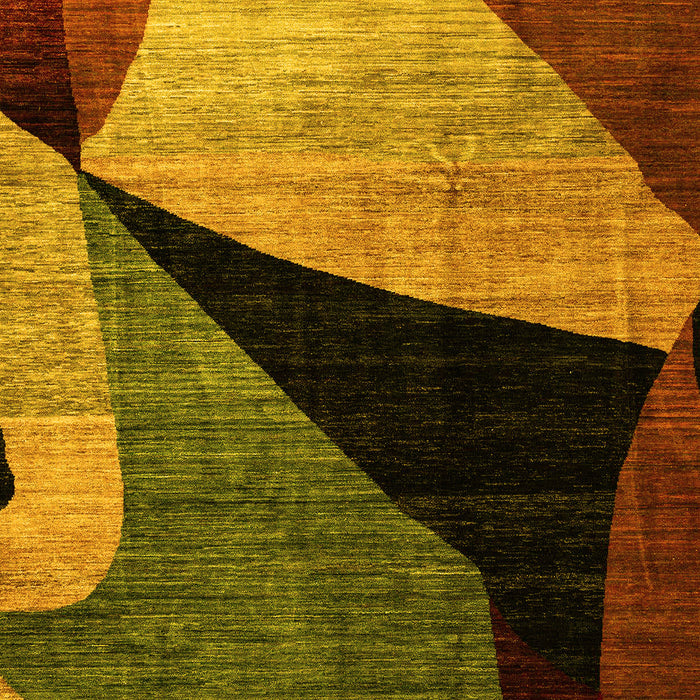 Oriental Yellow Modern Rug, abs3328yw