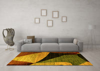 Machine Washable Oriental Yellow Modern Rug, wshabs3328yw