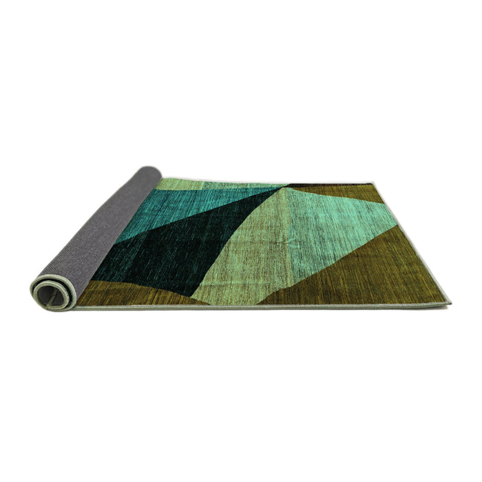 Sideview of Oriental Turquoise Modern Rug, abs3328turq