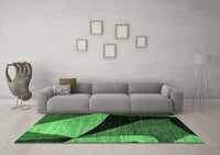 Machine Washable Oriental Emerald Green Modern Rug, wshabs3328emgrn