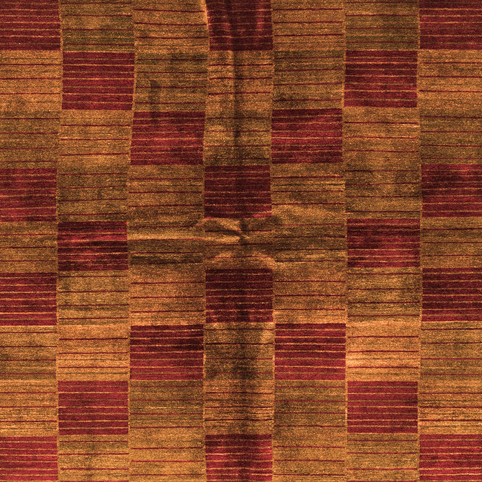Square Machine Washable Checkered Orange Modern Area Rugs, wshabs3329org