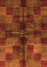 Checkered Orange Modern Rug, abs3329org