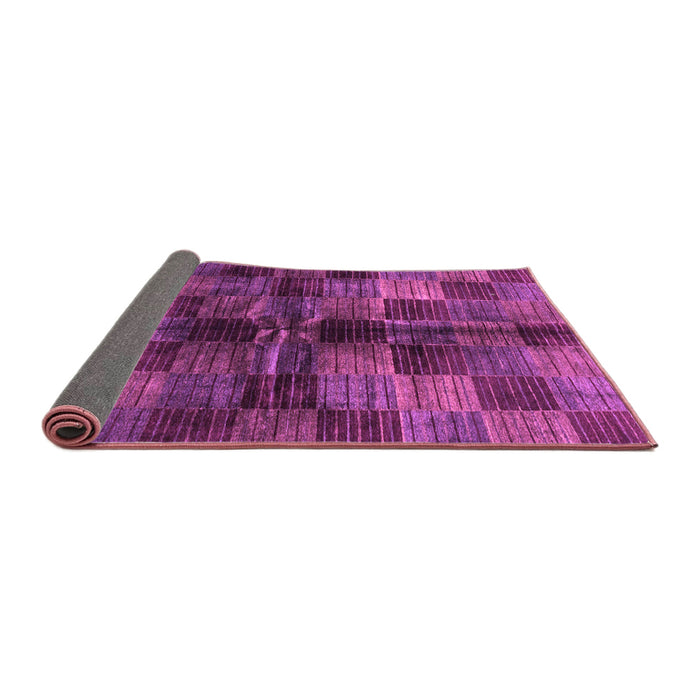 Sideview of Checkered Purple Modern Rug, abs3329pur