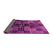 Sideview of Checkered Purple Modern Rug, abs3329pur