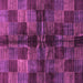 Square Checkered Purple Modern Rug, abs3329pur