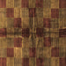 Square Checkered Brown Modern Rug, abs3329brn