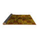 Sideview of Checkered Yellow Modern Rug, abs3329yw