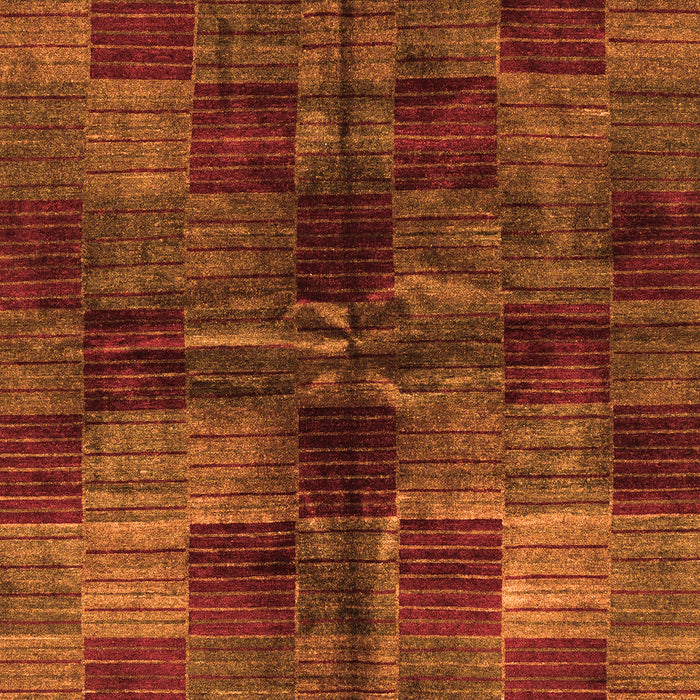 Machine Washable Checkered Orange Modern Area Rugs, wshabs3329org