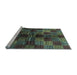 Sideview of Machine Washable Checkered Light Blue Modern Rug, wshabs3329lblu